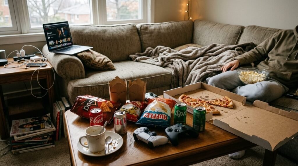 like the living room snack chaos one
