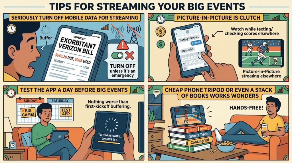 Grab a cheap stand or prop it on books—hands-free is life.