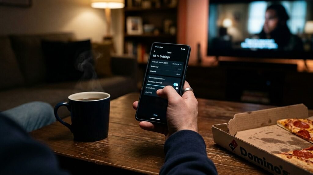 Turned off auto-updates on game consoles and computers during movie time.